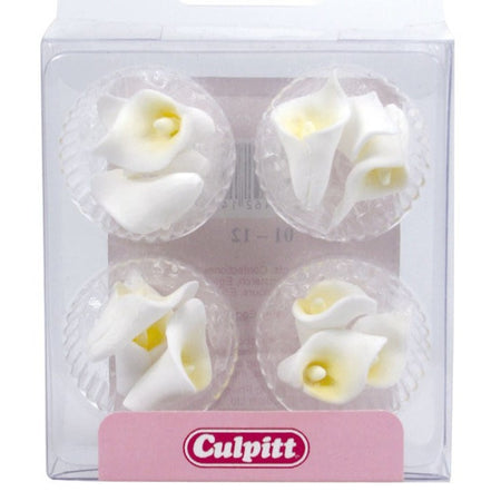 White Flowers Edible Toppers - (20 Toppers)