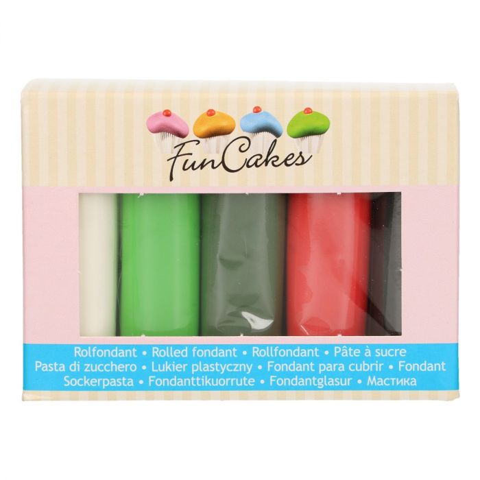 FunCakes Sugar Paste Multipack Christmas 5x100g