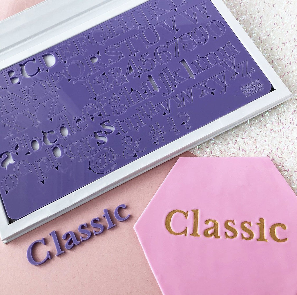 Classic Uppercase, Lowercase,Numbers and Symbols SWEET STAMP