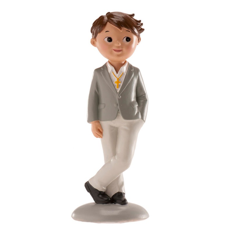 Communion Boy Grey Suit 13cm