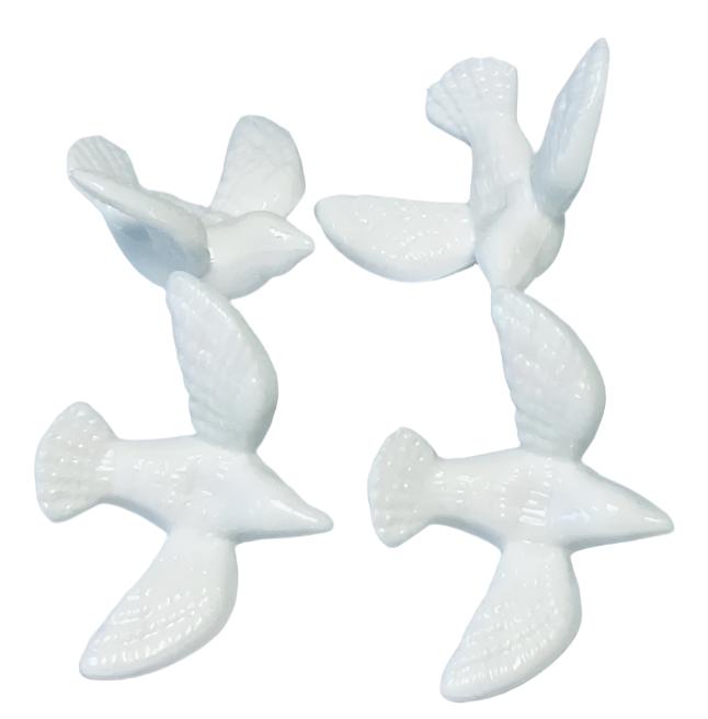 Mini White Plastic Dove Pk 50