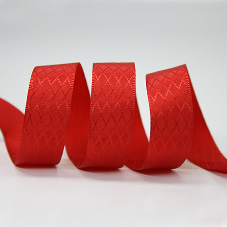 Deep Red Rhombus Ribbon 16mm (250)
