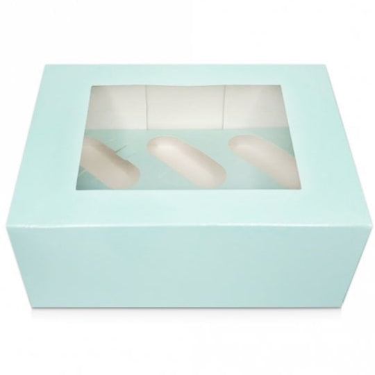 Duck Egg Blue  Cupcake Box - (6s)