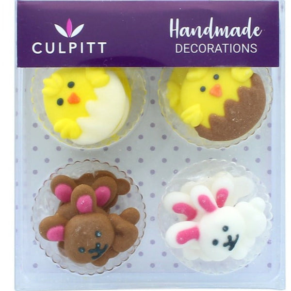 Easter Chick and Bunny  Sugar Decoration Pk 12
