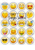 Emoji  Edible Toppers - (20 Toppers)