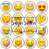 Emoji  Edible Toppers - (20 Toppers)