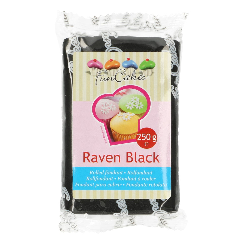 Raven Black Sugarpaste 250g Funcakes