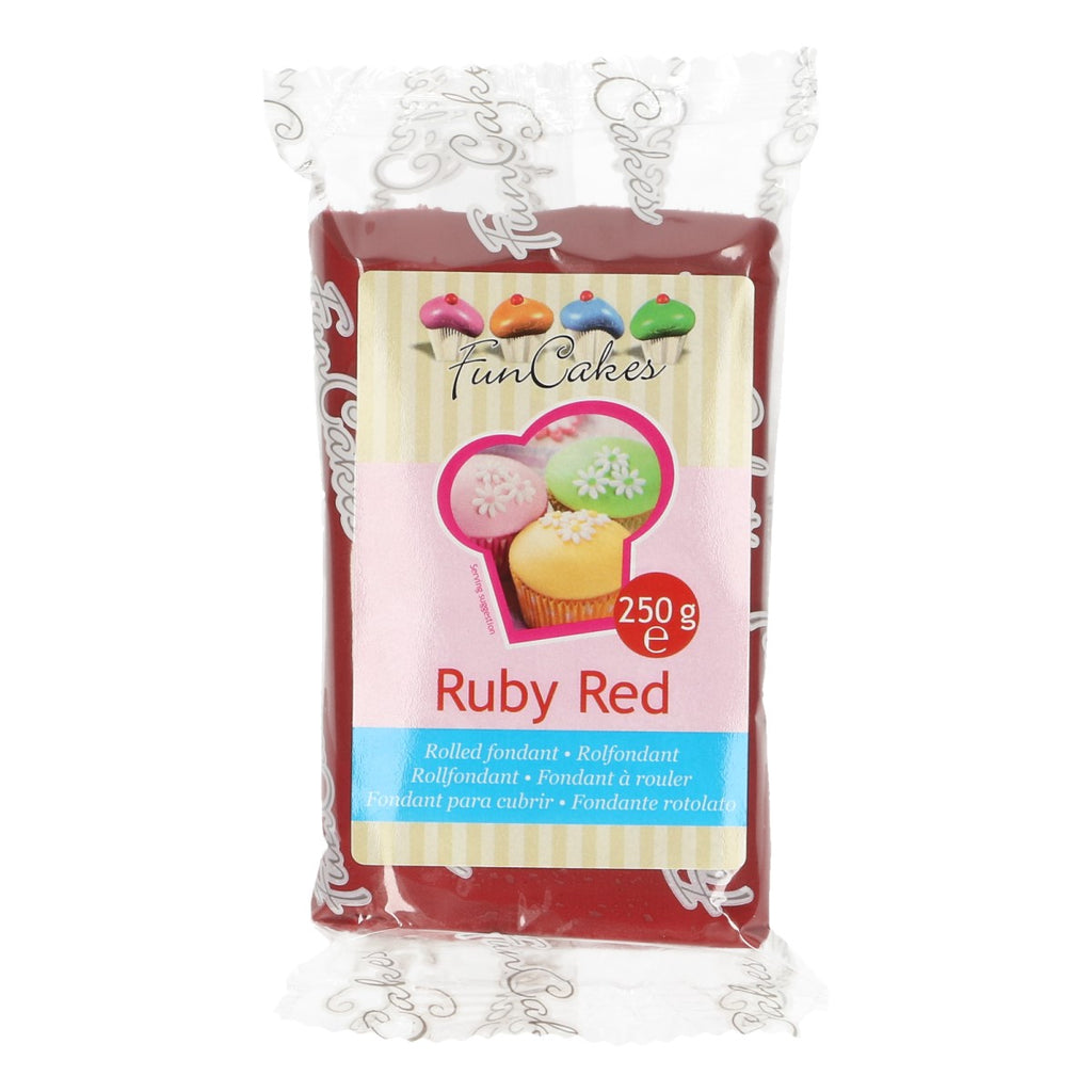 FunCakes Sugar Paste Ruby Red 250g
