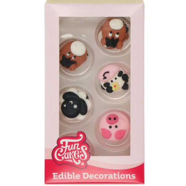 Farm Animals Sugar Decorations Pk 12