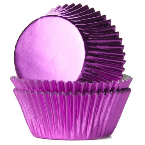 Pink  Foil Cupcake Cases Pk 24 HOM