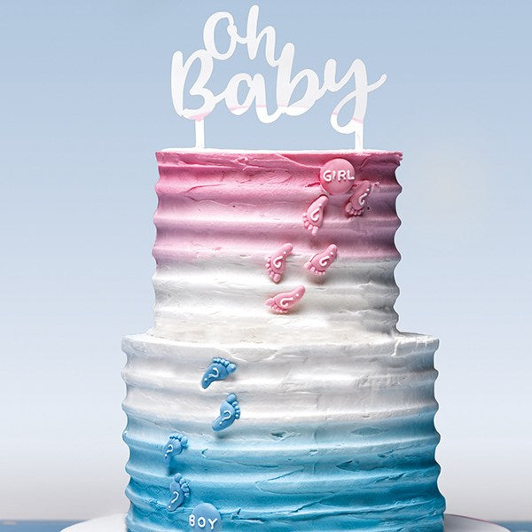 Gender Reveal Sugar Decorations Pk 12