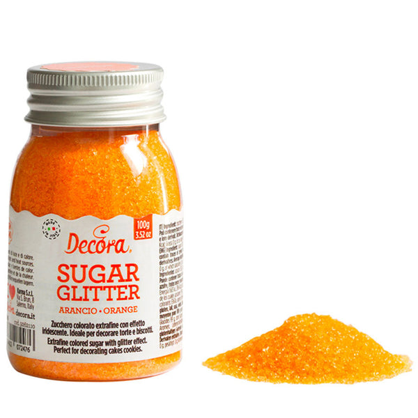 Glitter Sugar Orange 100g