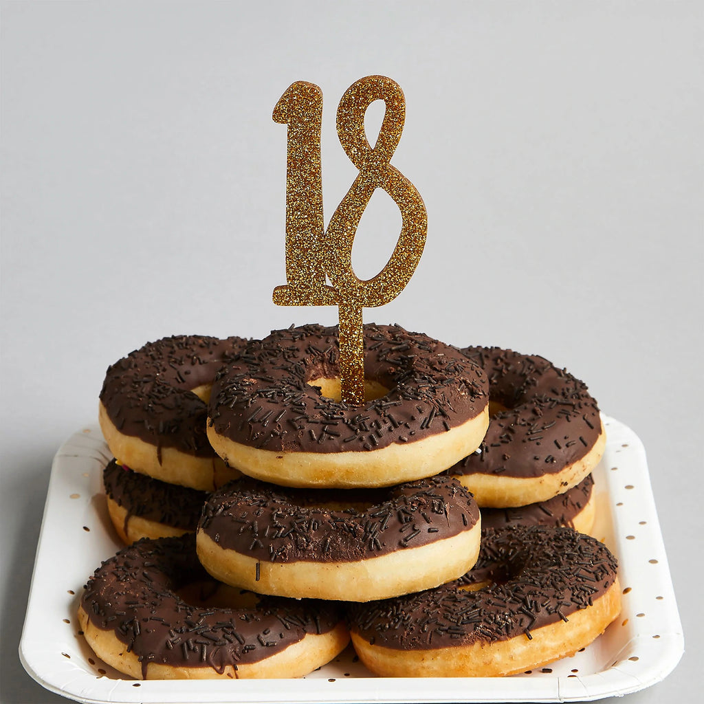 Glitter Gold 18th Cake Topper