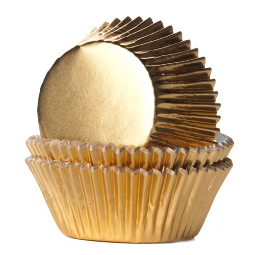 Gold  Foil Cupcake Cases Pk 24 HOM