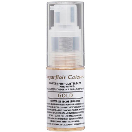 Light Gold Glitter Dust POWDER PUFF 10g
