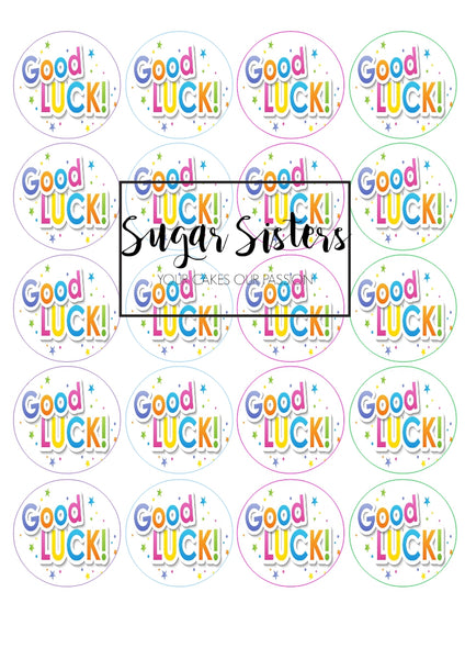 Good Luck Edible Toppers - (20 Toppers)