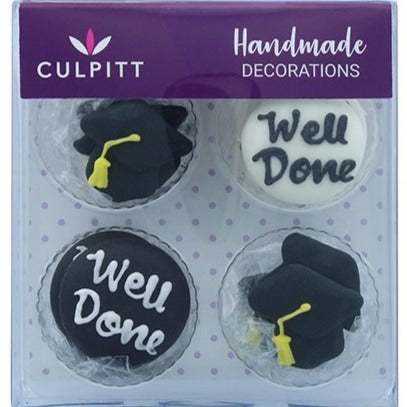 Red Bow Sugar Decorations Pk 12