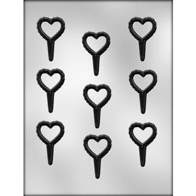Heart  Chocopick  Mould  1½" x 2¼" x ⅛"