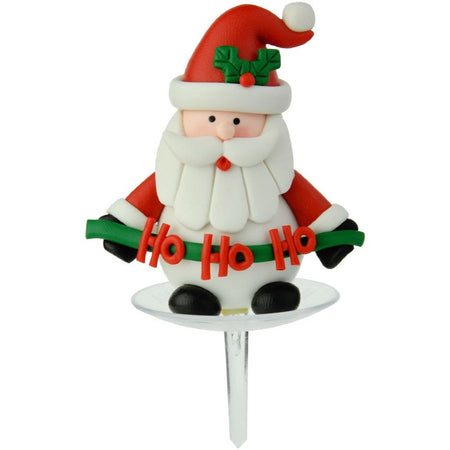 Plastic Christmas Decoration Santa &  Holly