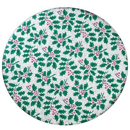 Green Holly Cards 12" Rd