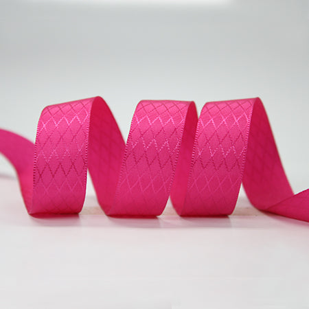 Hot Pink Rhombus Ribbon 16mm (187)
