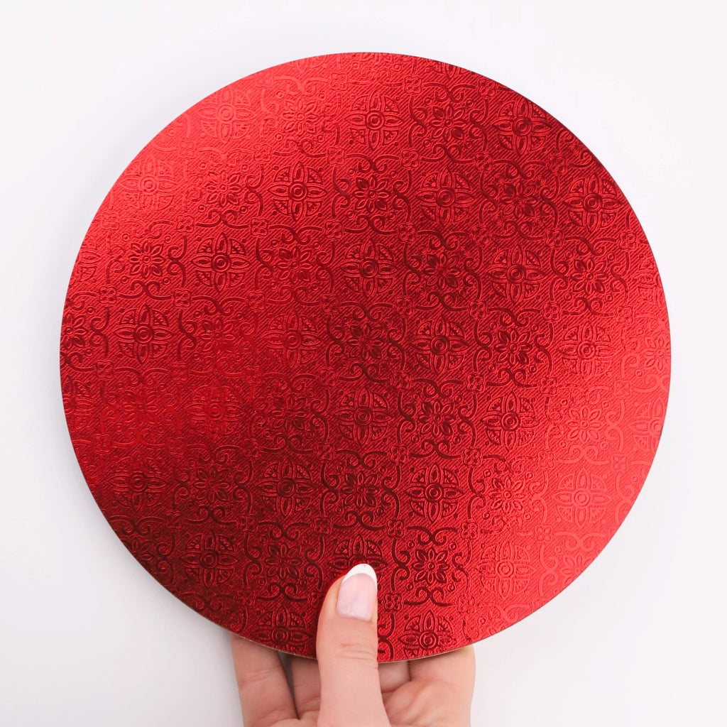 Luxury Red Cake Board - Double Sided - Red/White - (Asstd Sizes)
