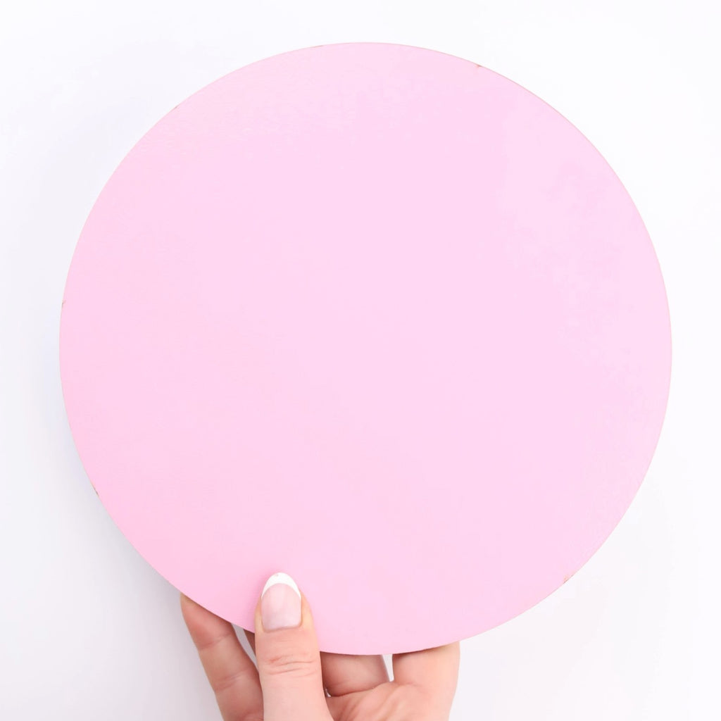 Luxury Pale Pink Cake Board - Double Sided - Pale Pink/White - (Asstd Sizes)