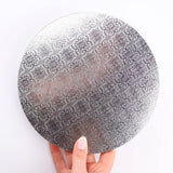 Luxury Silver Cake Board - Double Sided - Silver/White -  (Asstd Sizes)