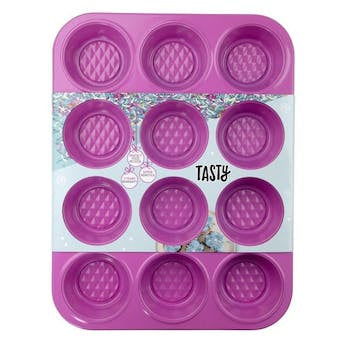 12 Hole Muffin Fuchsia Pan