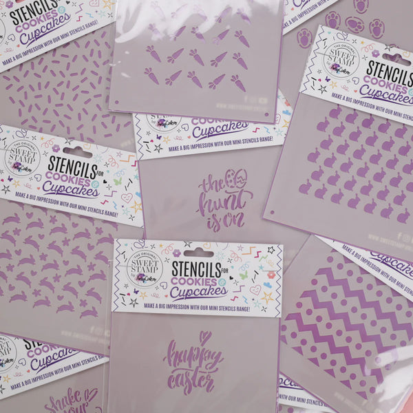 Bunny Feet Mini Cookie & Cupcake Stencil - SWEET STAMP