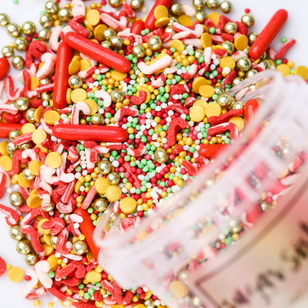 SUGAR SISTERS - Holly Jolly Candy Cane Sprinkle Mix 80g