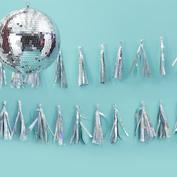 Iridescent Sparkle Tassel Garland