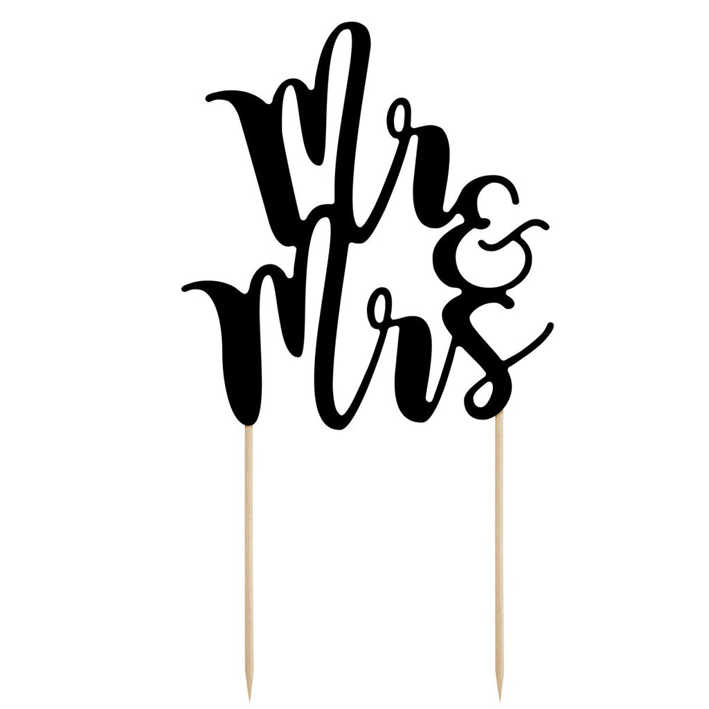 CAKE TOPPER MR&MRS - BLACK