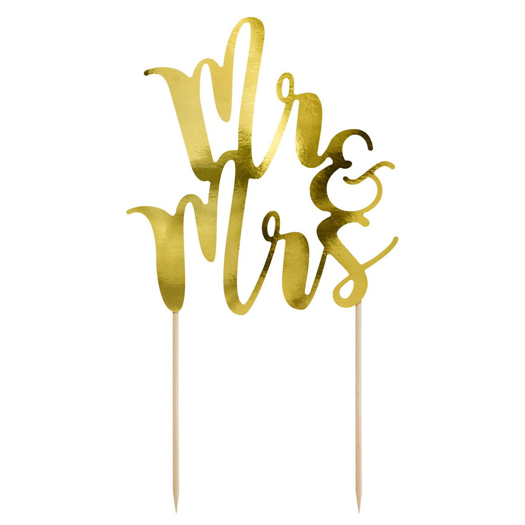 CAKE TOPPER MR&MRS - GOLD