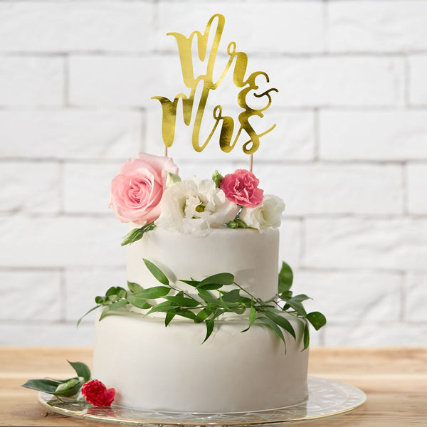 CAKE TOPPER MR&MRS - GOLD