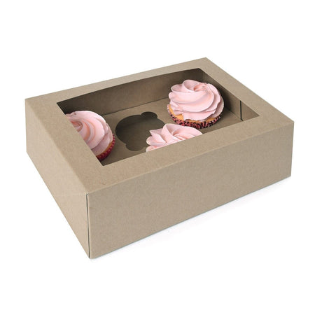 6/12  White Cupcake Boxes Pk 25