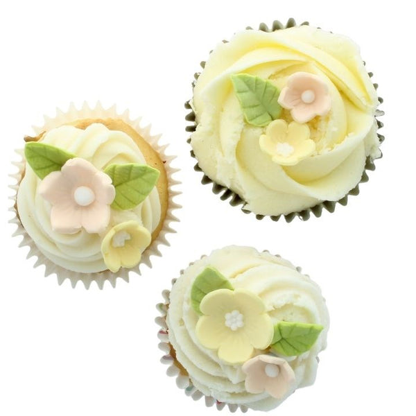 Sugar Decoration Lemon Flowers & Leaves Pk 16
