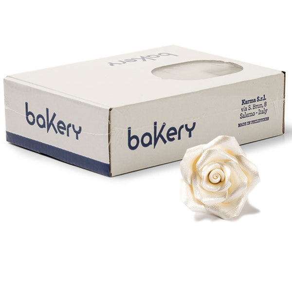 Medium Sugar Rose Ivory Bx 30