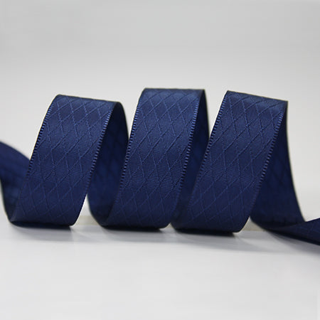 Navy Rhombus Ribbon 16mm (370)