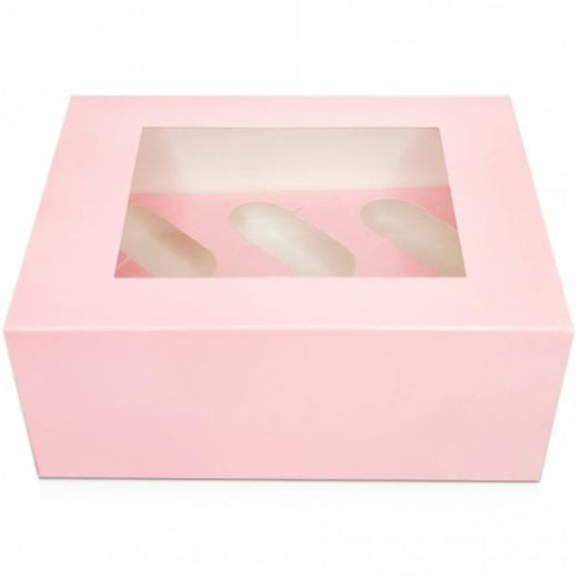 Baby Pink  Cupcake Box - (6s)