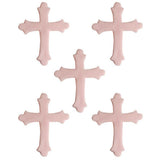 Cross Sugarcraft Toppers Pink Pk 5 (ONE DAMAGED|)