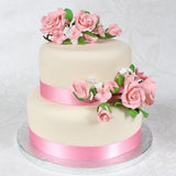 Gum Paste Pink Rose Spray 145mm