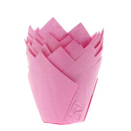 Glitter Cupcake Wrappers Red & Hot Pink Pk 24
