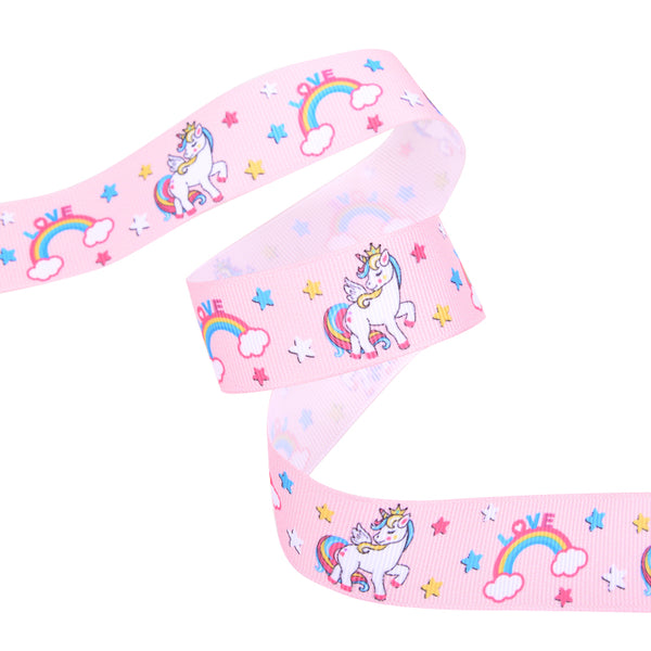 Pale Pink Unicorn  Ribbon 25mm
