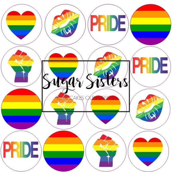 Pride Edible Toppers - (20 Toppers)