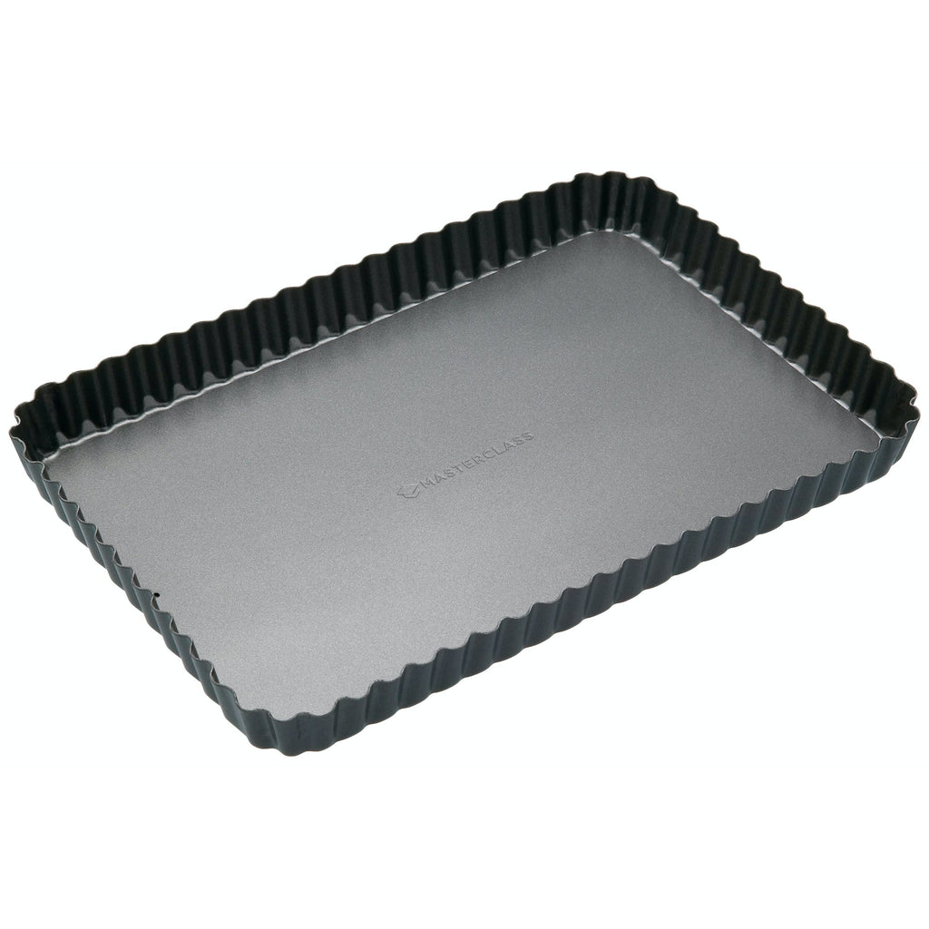 MasterClass Non-Stick Loose Base Fluted Rectangular Flan / Quiche