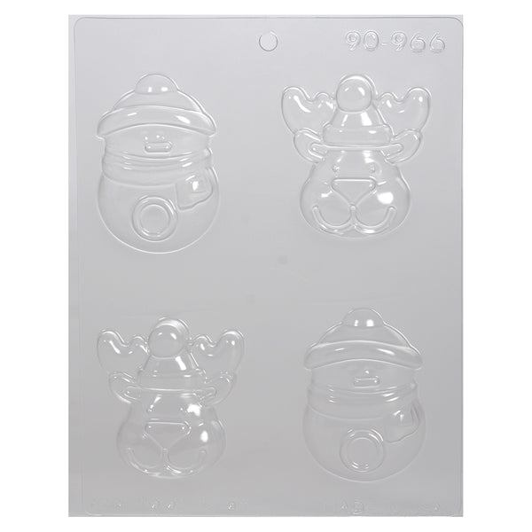 Reindeer and Snowman  Chocolate Mould 2-3/4