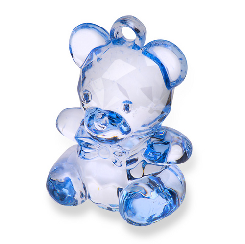 Acrylic Blue Teddy Bear PK 6