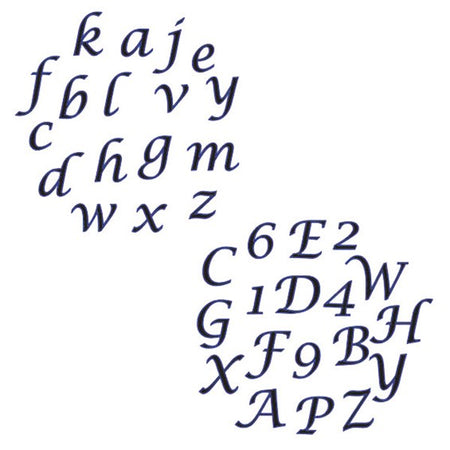Script Alphabet Lower case  Tappit Cutter FMM