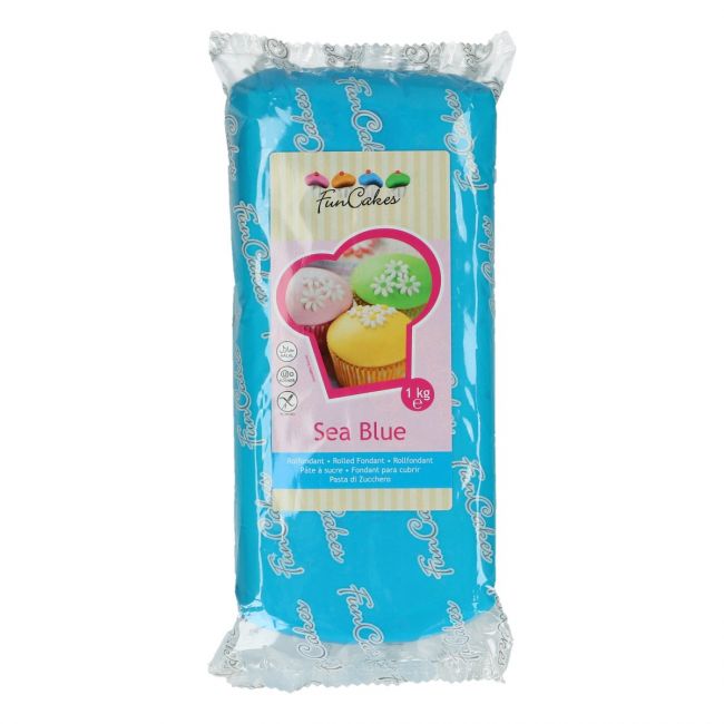 FunCakes Sugar Paste Sea Blue 1 Kg